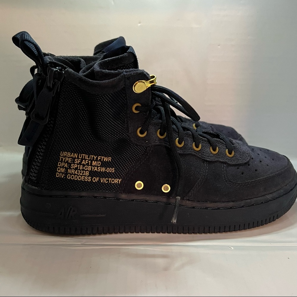 Nike SF AF1 Mid GS AJ0424-400 Basketball Navy Blue Sneakers Shoes YOUTH BOYS 4